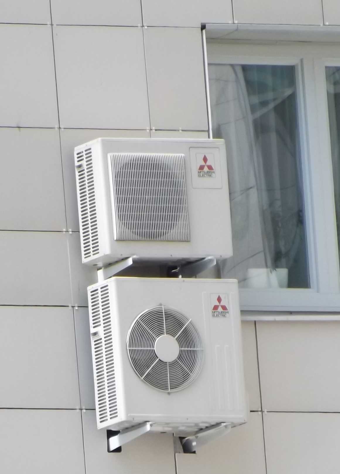 Установка кондиционеров на вентилируемый фасад дома